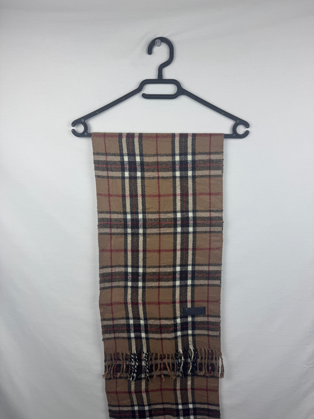 Écharpe Burberry Vintage Beige Foncée | Laine d’Agneau