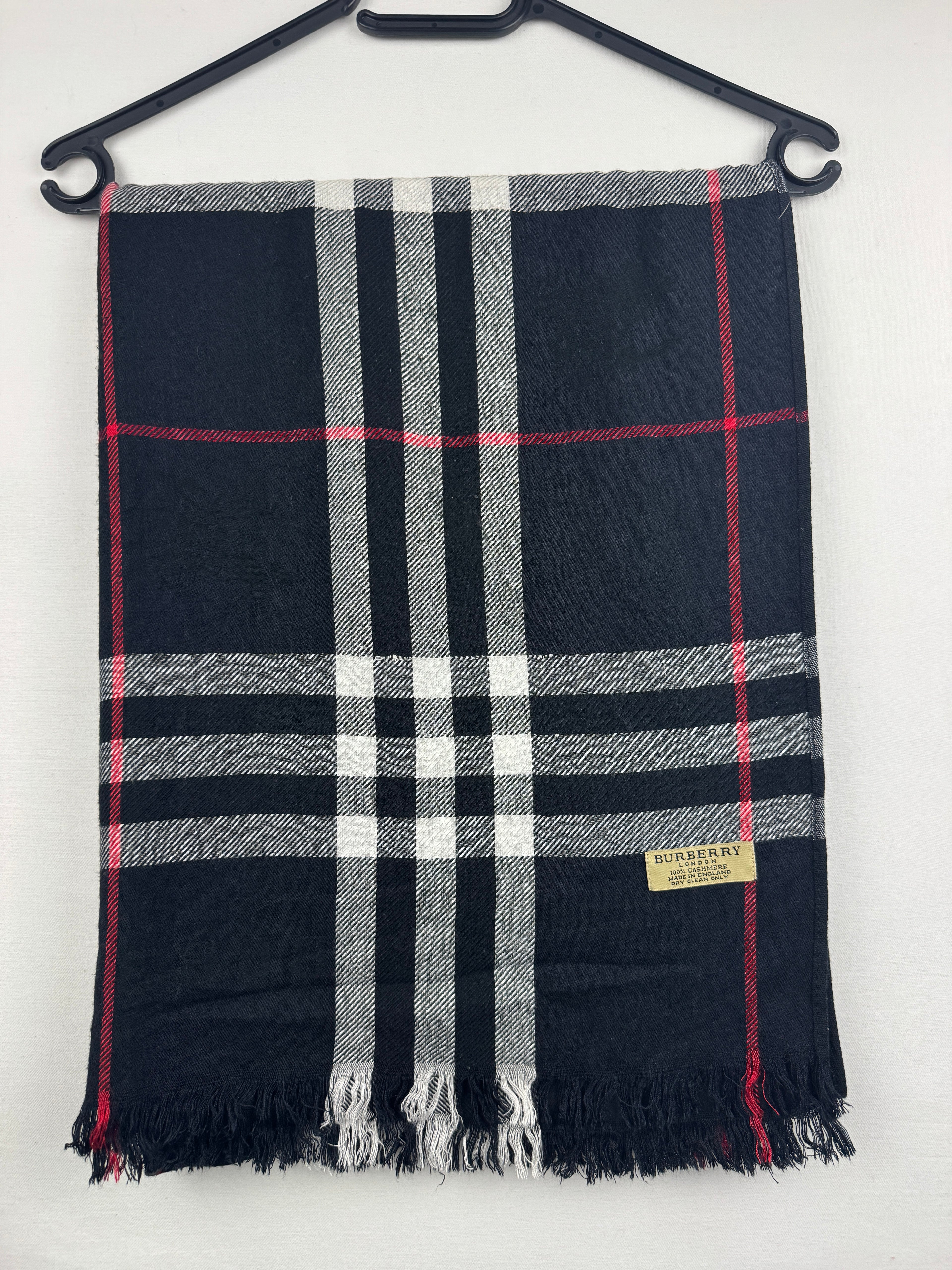 Châle Burberry Vintage Noir | Cachemire
