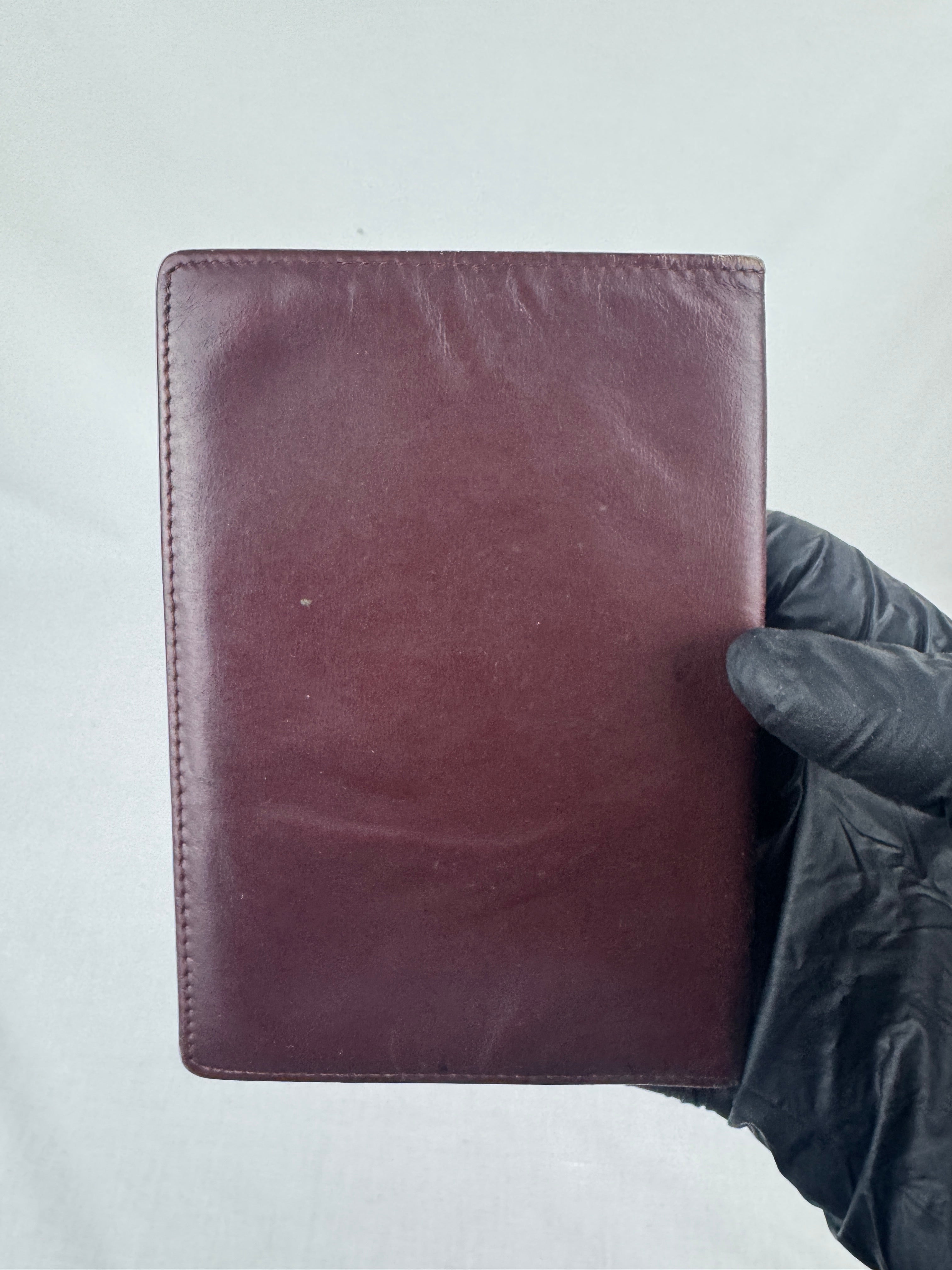 Porte-Cartes Cartier Vintage Rouge Bordeaux | Format Compact