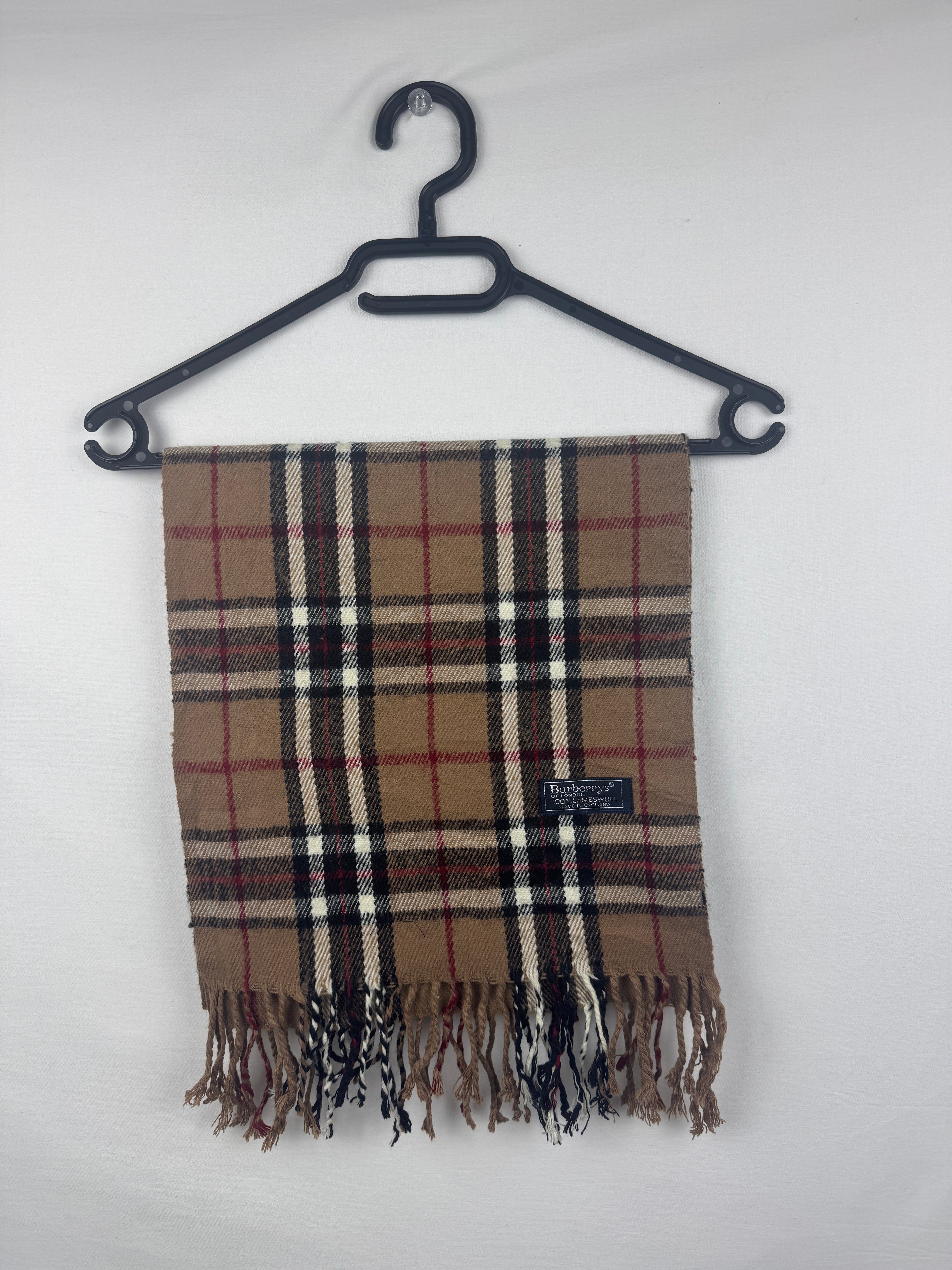 Écharpe Burberry Vintage Beige Foncée | Laine d’Agneau