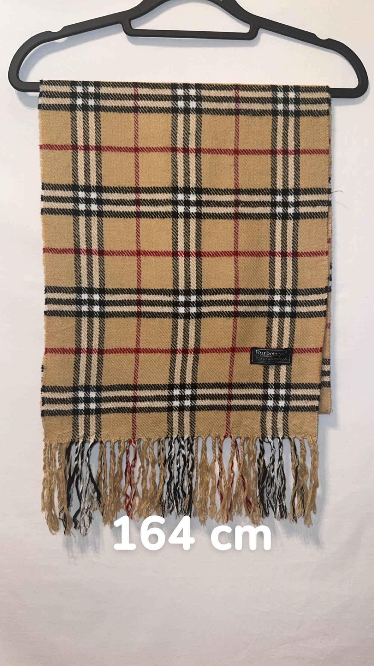 Écharpe Burberry Vintage Beige | Laine D’agneau