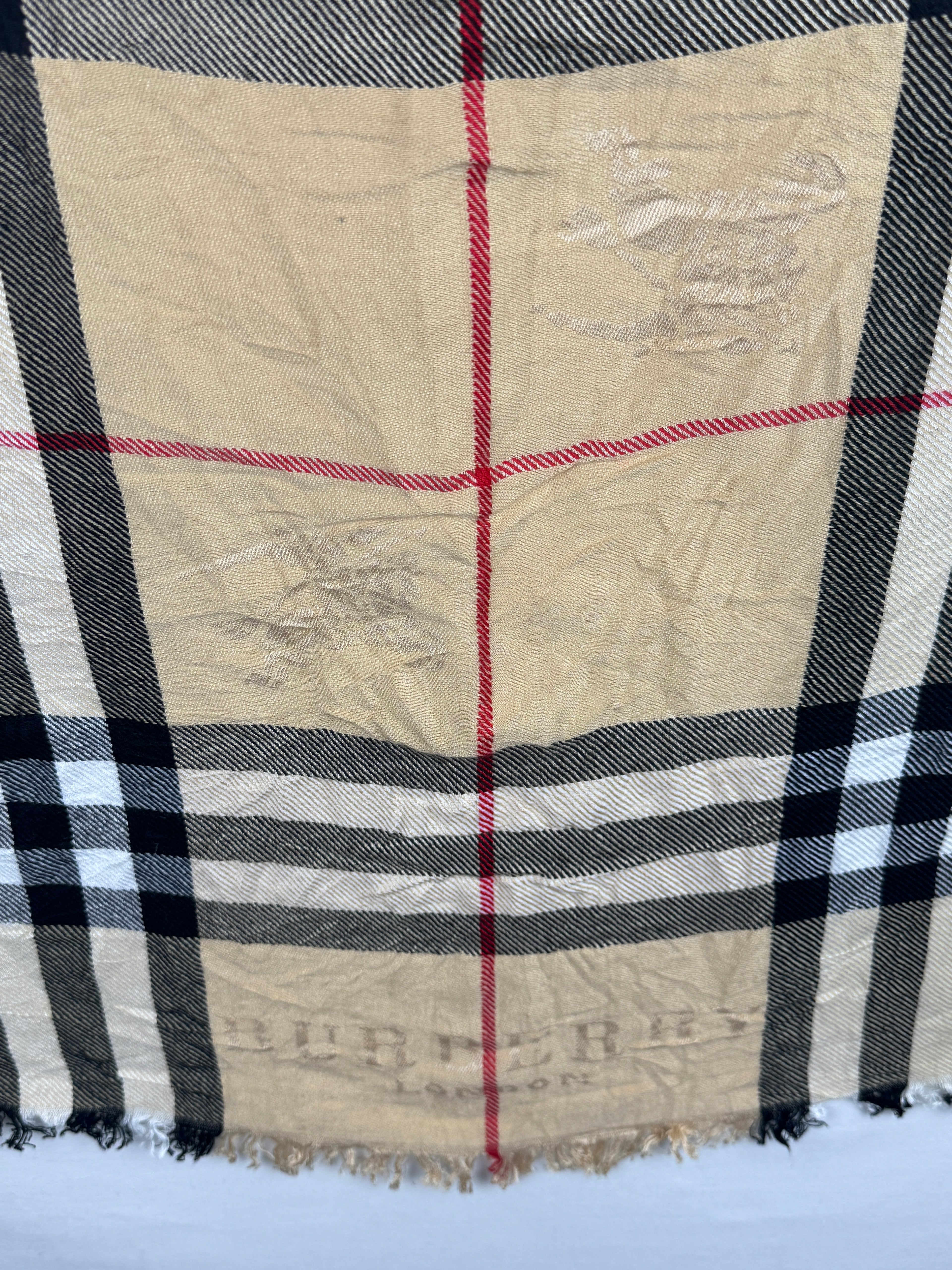 Châle Burberry Vintage Beige | Cachemire
