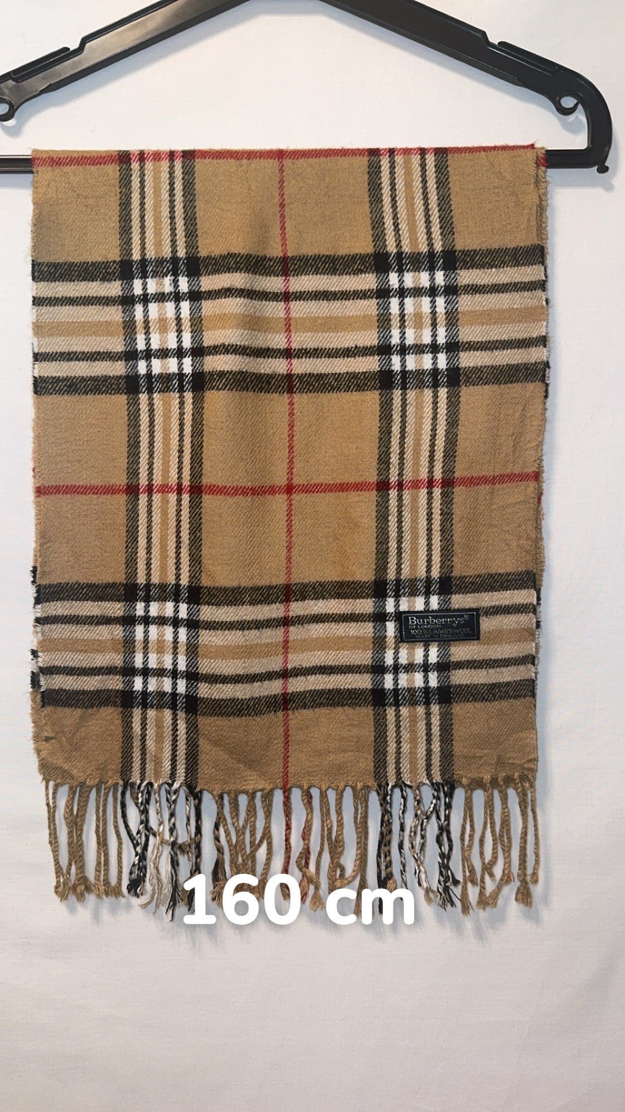 Écharpe Burberry Vintage Beige | Laine D’agneau