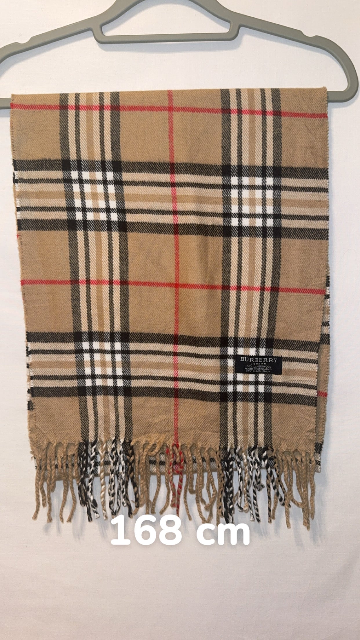 Écharpe Burberry Vintage Beige | Laine D’agneau