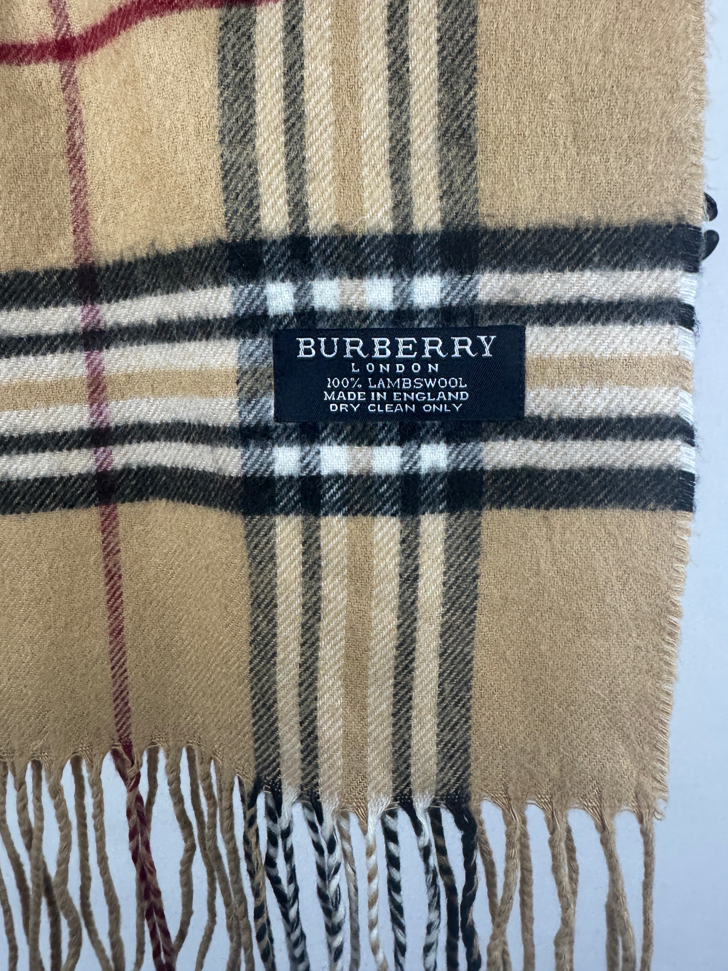 Écharpe Burberry Vintage Beige | Laine D’agneau