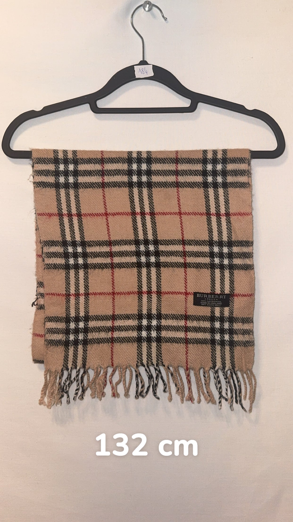 Écharpe Burberry Vintage Beige | Laine D’agneau