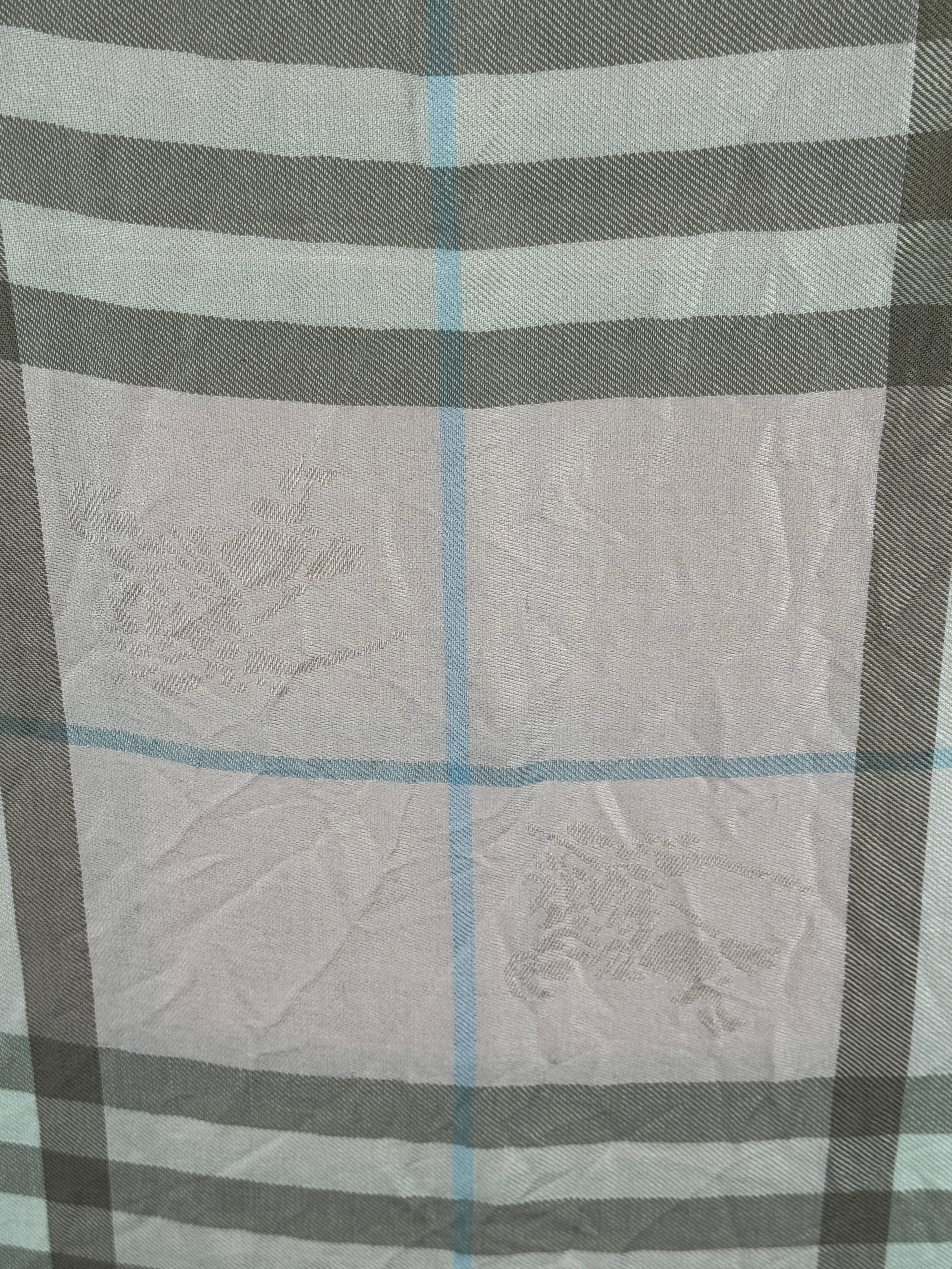 Châle Burberry Vintage Rose & Bleu | Cachemire