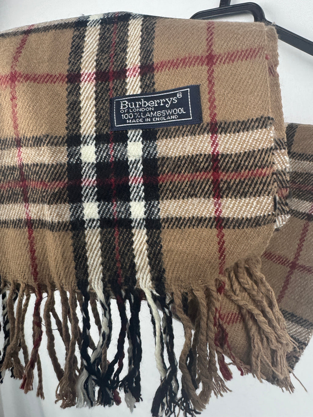 Écharpe Burberry Vintage Beige Foncée | Laine d’Agneau