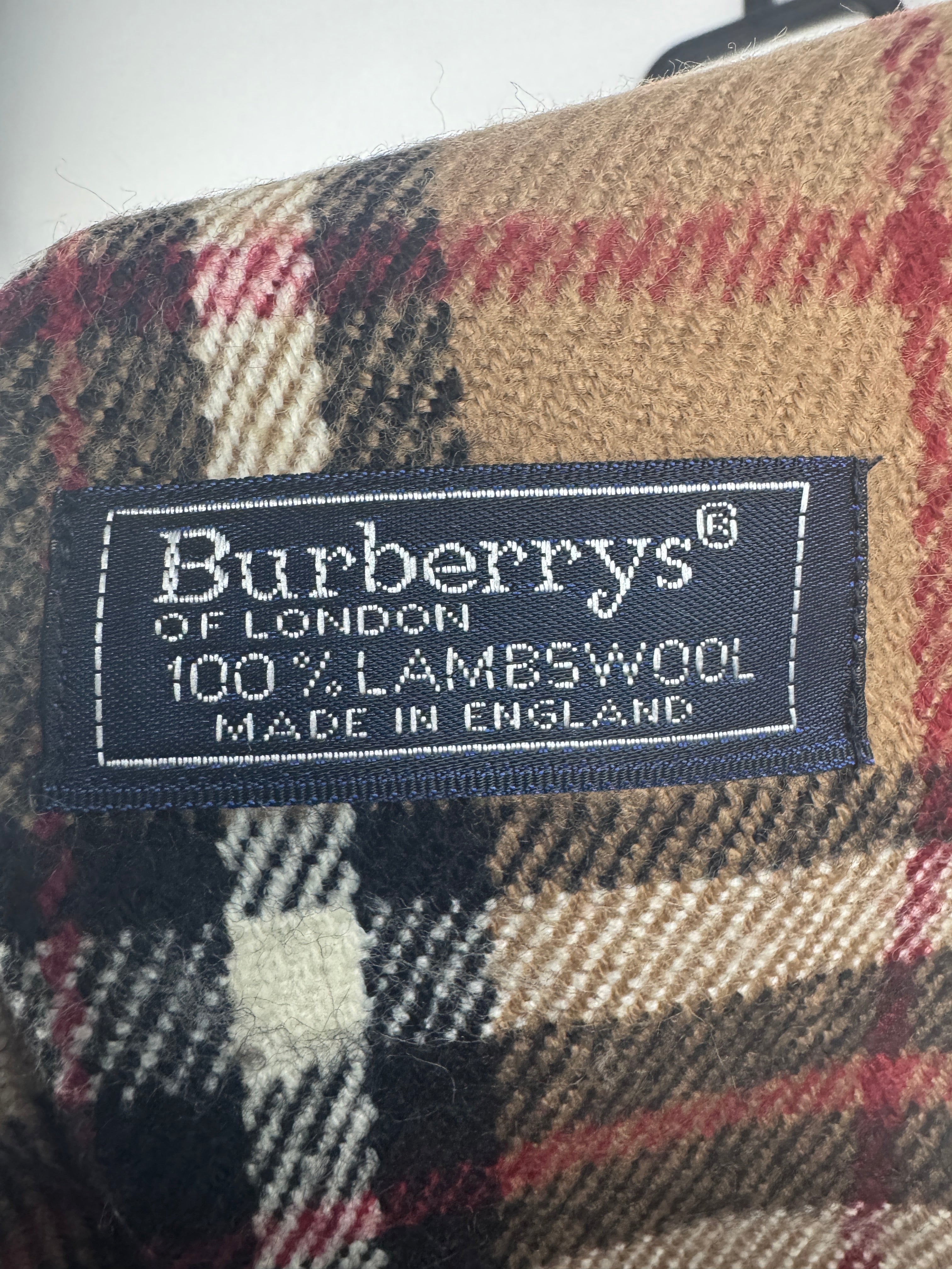 Écharpe Burberry Vintage Beige Foncée | Laine d’Agneau