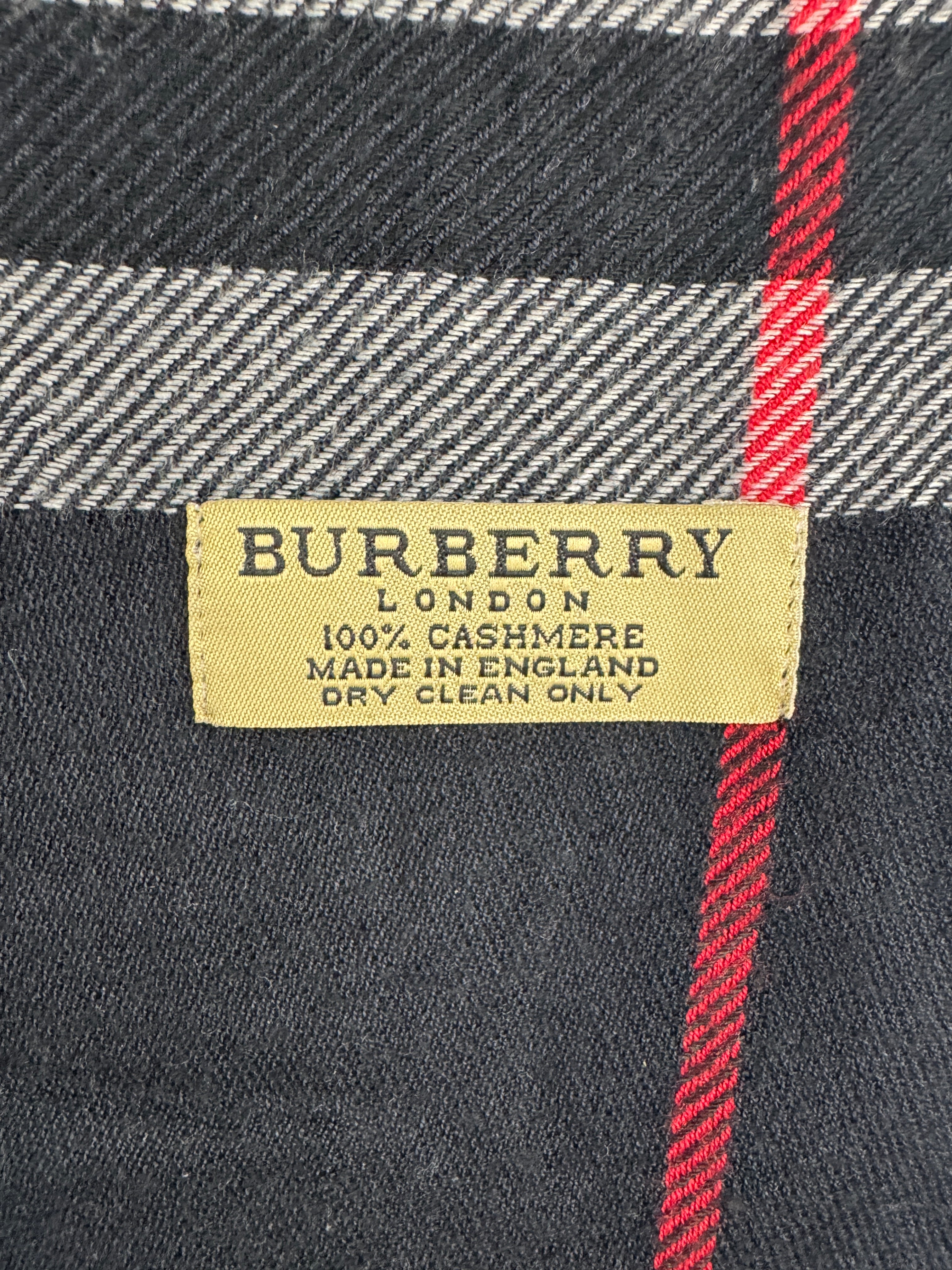 Châle Burberry Vintage Noir | Cachemire