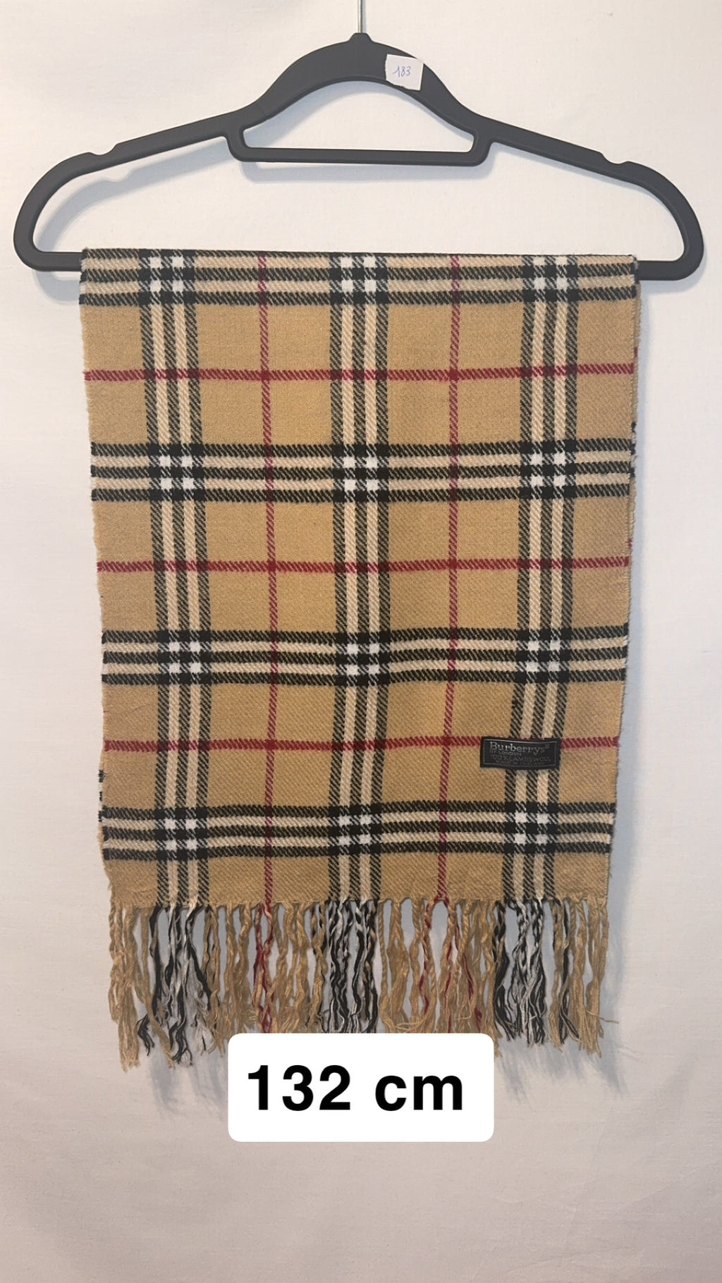 Écharpe Burberry Vintage Beige | Laine D’agneau