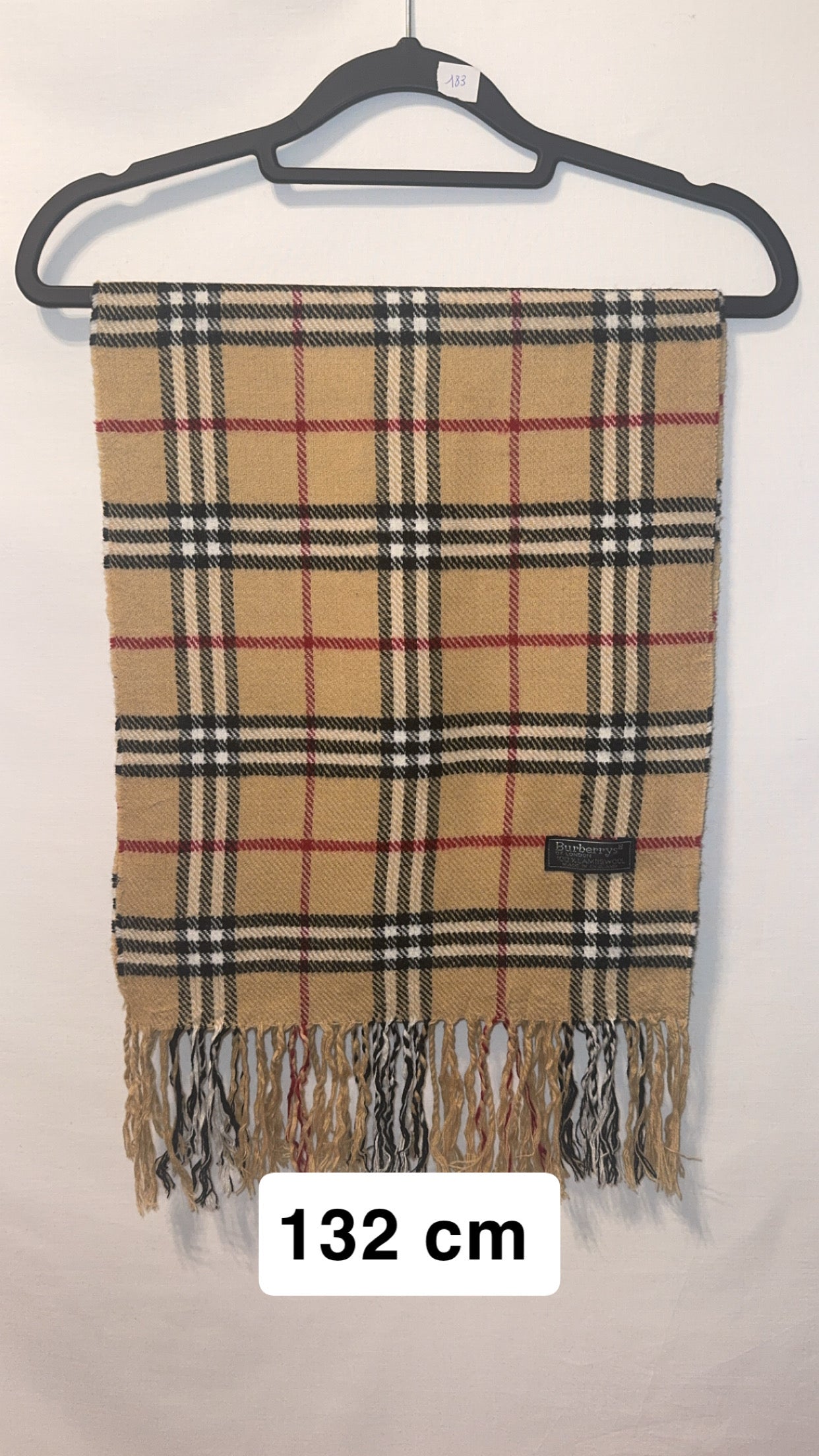 Écharpe Burberry Vintage Beige | Laine D’agneau