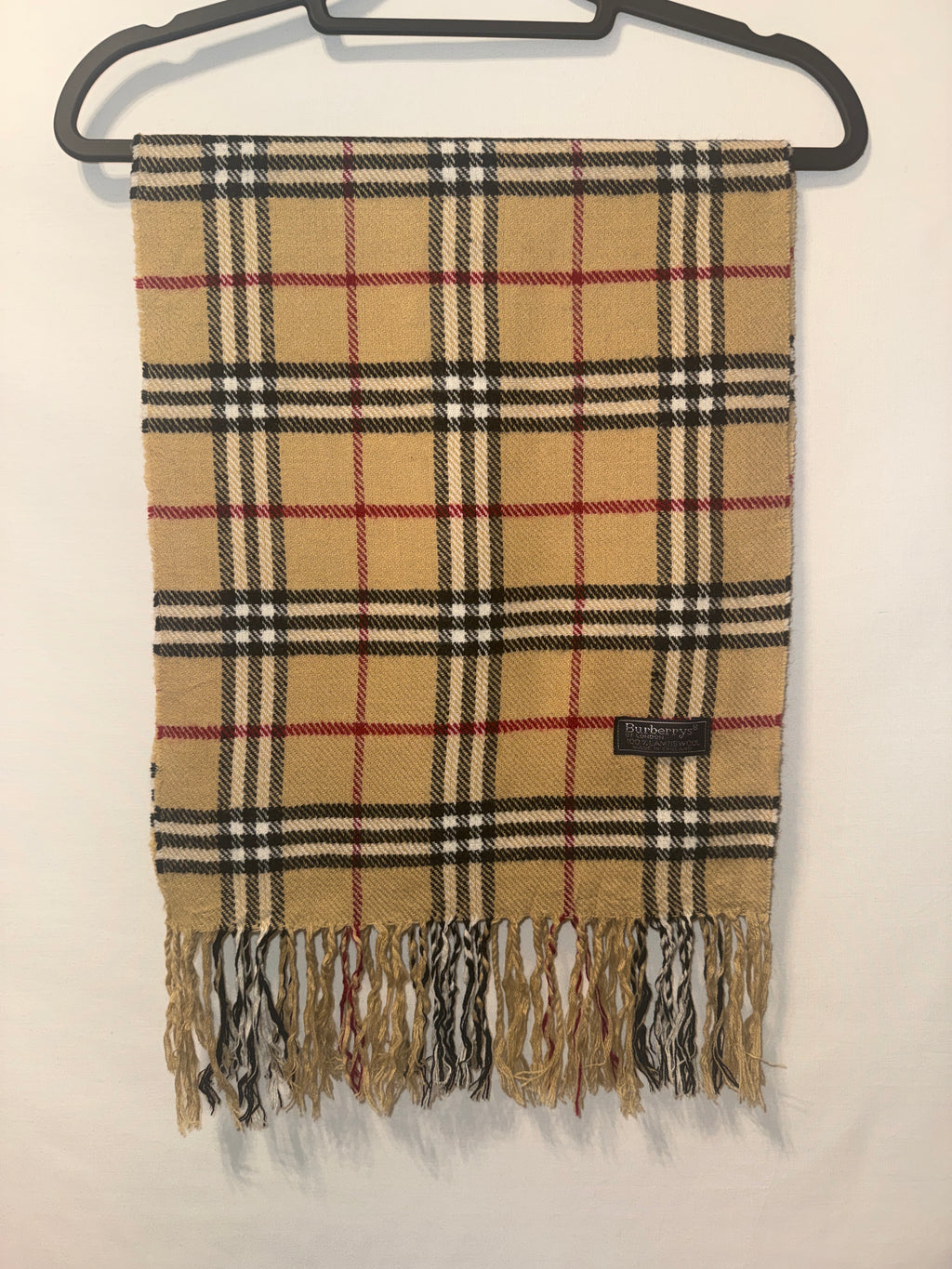 Écharpe Burberry Vintage Beige | Laine D’agneau